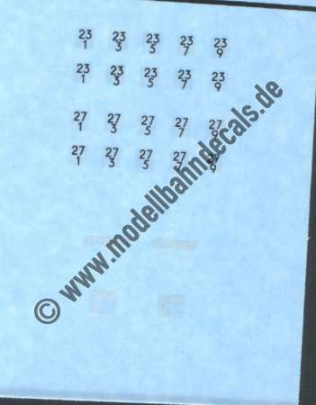 Nass-Schiebebilder: Sonderangebot Spur TT: km-Stein Anschriften + V02 (DR), Artikel-Nummer: 18255