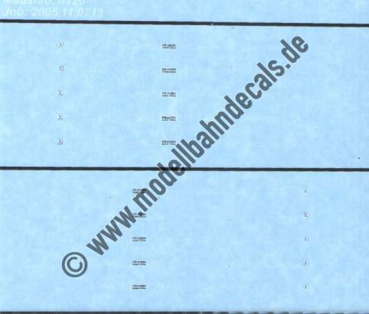 Nass-Schiebebilder: Sonderangebot Spur TT: Längsträgeranschriften für 5 Wagen Bdwsb(?) (DR), Artikel-Nummer: 18259