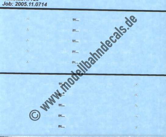Nass-Schiebebilder: Sonderangebot Spur TT: Längsträgeranschriften für 5 Wagen Bdwsb(?) (DR), Artikel-Nummer: 18260