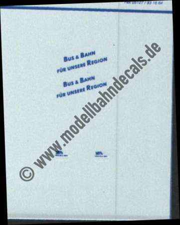 "Nass-Schiebebilder: Sonderangebot Spur N: Lok-Teilbeschriftung V 100 01, Ilmetalbahn. Artikel-Nummer: 19016