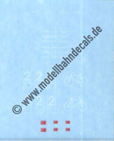 Nass-Schiebebilder: Sonderangebot Spur H0: Wagenanschriften, Klassenziffern, Nummern. Artikel-Nummer: 19065