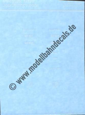 Nass-Schiebebilder: Sonderangebot Spur TT: Lok-Komplettbeschriftung DRG, 60 001; Artikel-Nummer: 19119