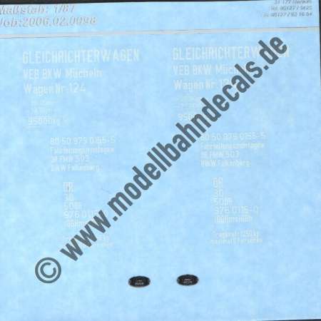 Nass-Schiebebilder: Sonderangebot Spur H0: diverse Wagenanschriften. Artikel-Nummer: 19152