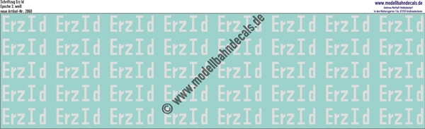 Nass-Schiebebilder: Schriftzug Erz Id Weiss. Artikel-Nummer: 2860