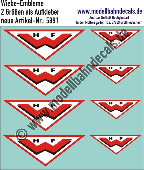 Aufkleber: Wiebe Embleme als Aufkleber. Artikel-Nummer: 5891