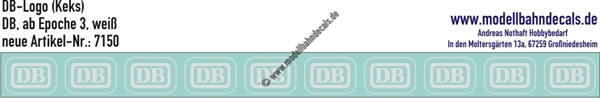Nass-Schiebebilder: 10 Stück DB-Logo Weiss auf Klar. Artikel-Nummer: 7150