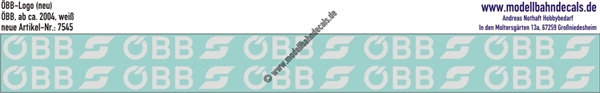 Nass-Schiebebilder: ÖBB-Logo neu Weiss - ab ca. 2004. Artikel-Nummer: 7545