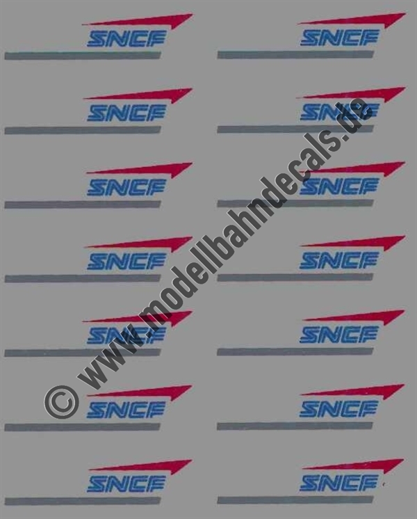 Nass-Schiebebilder: Sonderangebot Spur H0: SNCF-Logos Bunt Artikel-Nummer: 8726