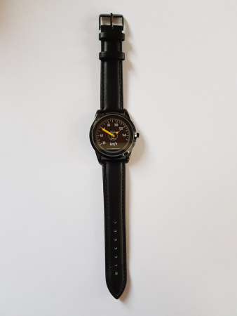 Armbanduhr Dampflok-Tacho (BR 74) Vmax 140 km/h, 40 mm Durchmesser, Lederarmband, Artikel-Nr. 9000