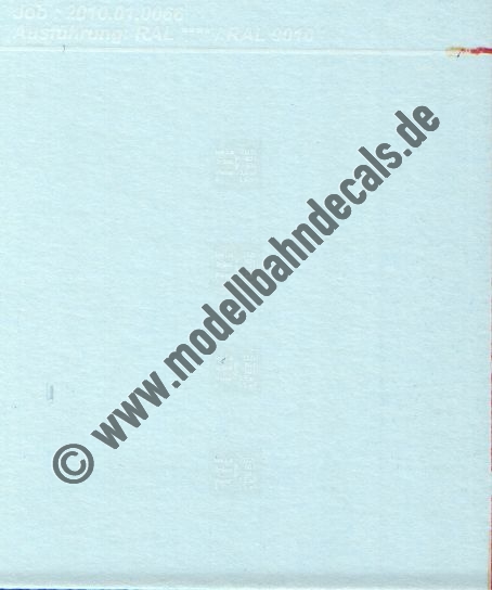 Nass-Schiebebilder: Sonderangebot Spur TT: Damplok-Gewichtsangaben(Gew. Lok 122 t) Artikel-Nummer: 18114