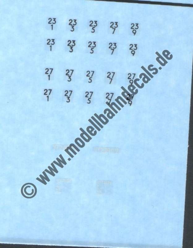 Nass-Schiebebilder: Sonderangebot Spur TT: km-Stein Anschriften + V02 (DR), Artikel-Nummer: 18255