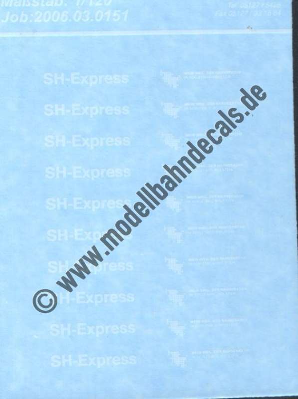 Nass-Schiebebilder: Sonderangebot Spur TT: SH-Express und Mein Weg; Artikel-Nummer: 19168