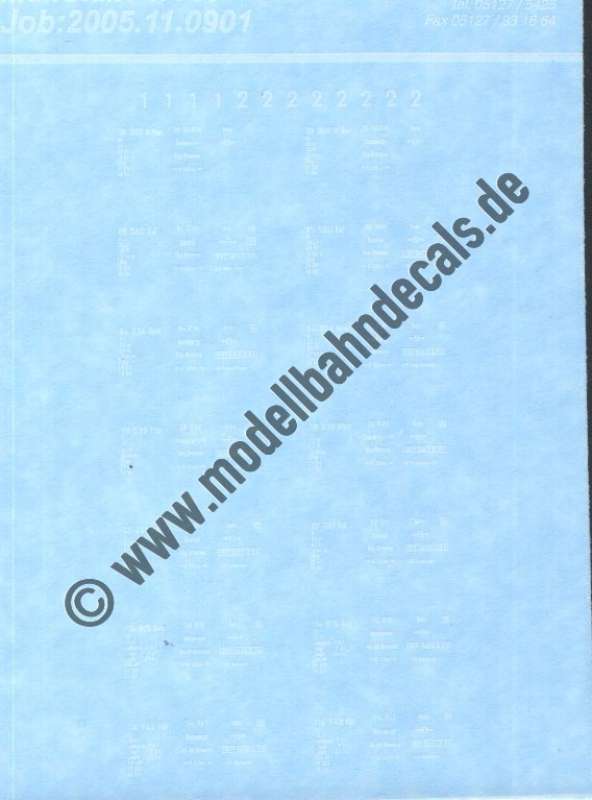 Nass-Schiebebilder: Sonderangebot Spur N: Personenwagen-Komplettbeschriftungen inkl. Klassenziffern für B/AB (vermutlich Donnerbüchsen) DB, Weiss, Artikel-Nummer: 19203