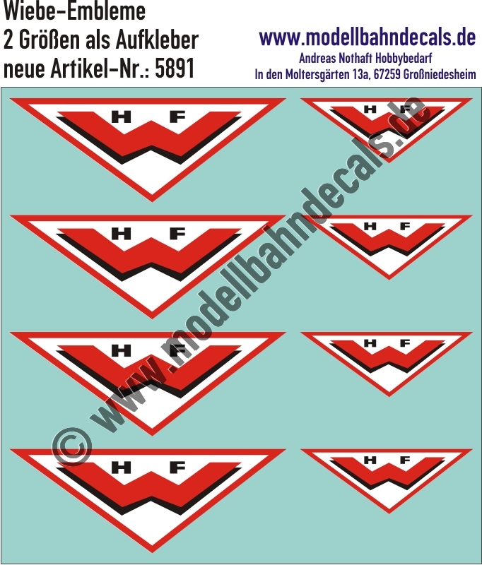 Aufkleber: Wiebe Embleme als Aufkleber. Artikel-Nummer: 5891