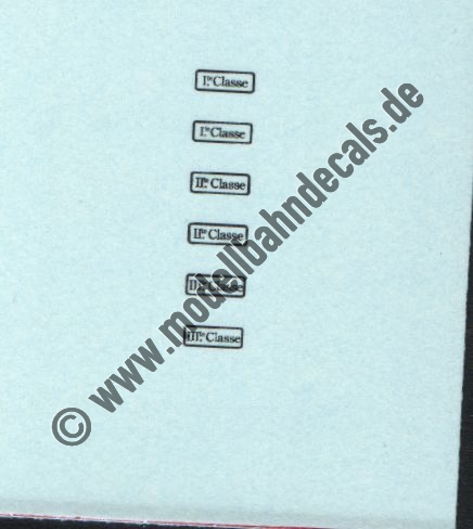 "Nass-Schiebebilder: Sonderangebot Spur H0: 1te Classe-Anschriften, Schwarz auf Klar Artikel-Nummer: 8626"
