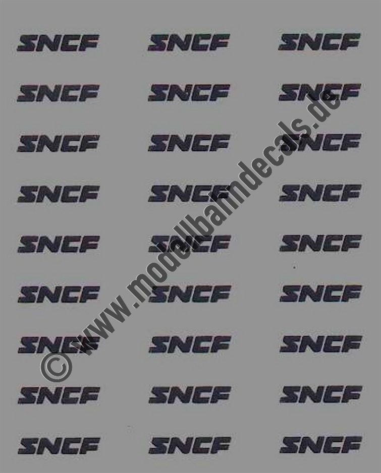 Nass-Schiebebilder: Sonderangebot Spur H0: SNCF-Logos Schwarz Artikel-Nummer: 8725
