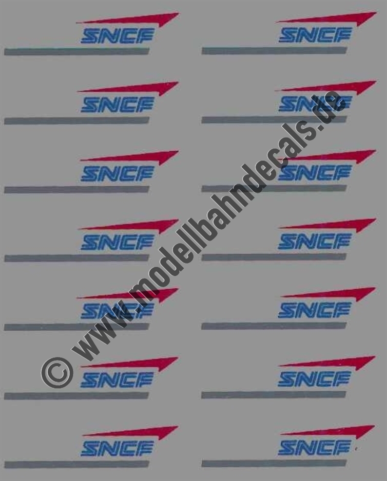Nass-Schiebebilder: Sonderangebot Spur H0: SNCF-Logos Bunt Artikel-Nummer: 8726