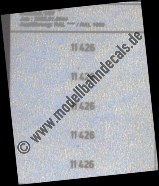 "Nass-Schiebebilder: Sonderangebot Spur H0: Loknummern SBB 11426, Silber Artikel-Nummer: 8980"