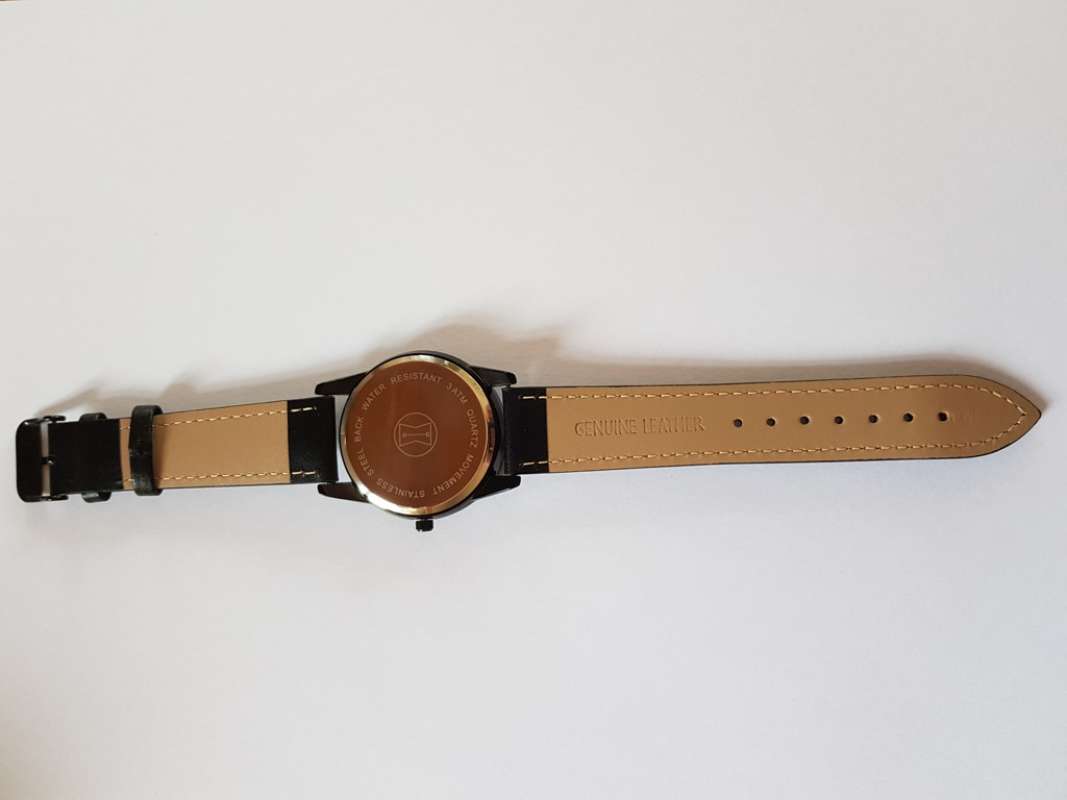 Armbanduhr Dampflok-Tacho (BR 74) Vmax 140 km/h, 40 mm Durchmesser, Lederarmband, Artikel-Nr. 9000
