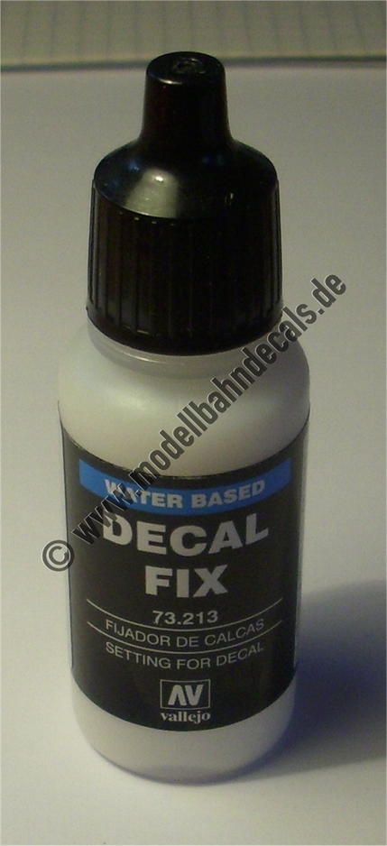 Decal Fix (Haftverbesserer für Decals) von Vallejo - 17 ml Fläschchen. Preis pro 1 Liter: 229,41 Euro (Pflichtangabe)