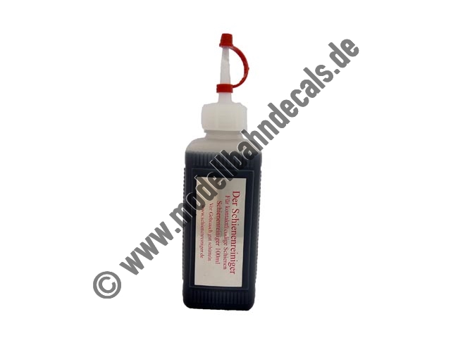 100 ml Schienenreiniger. Spezielle Reinigungsflüssigkeit, die problemlos Öle, Schmutz, Abrieb, Farbreste, etc. entfernt. Preis pro 1 Liter: 95,50 Euro (Pflichtangabe)