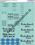 "Nass-Schiebebilder: Komplettbeschriftung für Kühlwagen/Bananenwagen, etc. mit Logo Harder, Meiser und Co.. Artikel-Nummer: 0035"