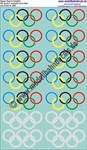 Nass-Schiebebilder: Olympiaringe für Damploks. Artikel-Nummer: 0690