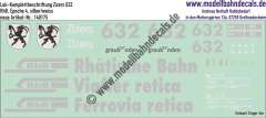 Nass-Schiebebilder: Lok-Komplettbeschriftung Ge 4/4 II (Lok 632, Zizers) der RhB (Rhätische Bahn), Epoche 4; Entwurf Tröger-2m, Art. 140175