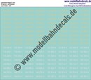 "Nass-Schiebebilder: Loknummern DB Neubau E-Loks, Elfenbein/Weiss. Artikel-Nummer: 1430"