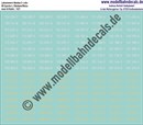 "Nass-Schiebebilder: Loknummern DB Neubau E-Loks, Weiss/Elfenbein, Variante von 1430. Artikel-Nummer: 1431"