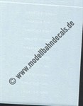 Nass-Schiebebilder: Sonderangebot Spur H0: EINSATZLEITUNG Weiss Artikel-Nummer: 18006