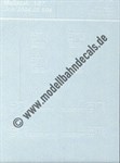 "Nass-Schiebebilder: Sonderangebot Spur H0: Damplok-Gewichtsangaben, Weiss Artikel-Nummer: 18090"