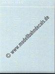 "Nass-Schiebebilder: Sonderangebot Spur H0: Damplok-Gewichtsangaben, Weiss Artikel-Nummer: 18091"