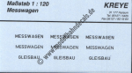 Nass-Schiebebilder: Sonderangebot Spur H0: Anschriften Messwagen und Gleisbau, Schwarz, Artikel-Nummer: 18211