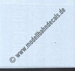 Nass-Schiebebilder: Sonderangebot Spur H0: Komplettbeschriftungen für Übungskesselwagen, DB, Epoche 4, Artikel-Nummer: 18229