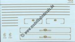 Nass-Schiebebilder: Sonderangebot Spur TT: Anschriften gold/messing für BR 477 für den Nostalgie Orient-Express, Artikel-Nummer: 18231