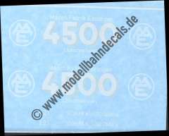 Nass-Schiebebilder: Sonderangebot Spur H0: Jubiläumsschilder zur 4500. Lok der Maschinenfarbrik Esslingen inkl. Loknummern für 50 2688, Artikel-Nummer: 18240