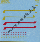 Nass-Schiebebilder: Sonderangebot Spur TT: Zierlinien und Loknummern (gelb/rot) für WAB-Loks, Artikel-Nummer: 18242