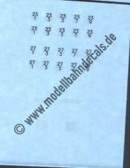 Nass-Schiebebilder: Sonderangebot Spur TT: km-Stein Anschriften + V02 (DR), Artikel-Nummer: 18255
