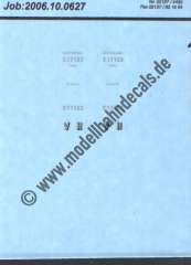 Nass-Schiebebilder: Sonderangebot Spur TT: Lok-Komplettbeschriftung E 17 123 (DRG), Artikel-Nummer: 18256