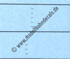 Nass-Schiebebilder: Sonderangebot Spur TT: Längsträgeranschriften für 5 Wagen Bdwsb(?) (DR), Artikel-Nummer: 18259