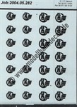 "Nass-Schiebebilder: Sonderangebot Spur H0: Symbole/Logos der sowjetischen Eisenbahn SZD, Schwarz Artikel-Nummer: 19001"