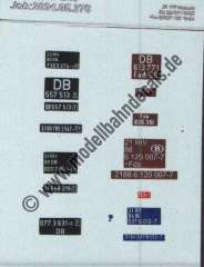 "Nass-Schiebebilder: Sonderangebot Spur H0:  div. Güterwagen-Anschriften DB/NS/SNCB. Artikel-Nummer: 19017