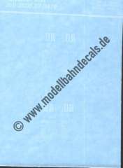 Nass-Schiebebilder: Sonderangebot Spur H0: Personenwagen-Anschriften DR 975-311. Artikel-Nummer: 19041