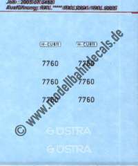 Nass-Schiebebilder: Sonderangebot Spur H0: Überland-Straßenbahn-Anschriften weiss. Artikel-Nummer: 19048