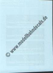 Nass-Schiebebilder: Sonderangebot Spur H0: Anschriften für Essener Steinkohlenbergwerke AG, Zechengruppe Consolidation. Artikel-Nummer: 19096