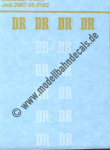 Nass-Schiebebilder: Sonderangebot Spur 0: DR-Logo dunkelgelb und weiss, Artikel-Nummer: 19107