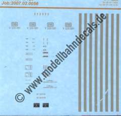 Nass-Schiebebilder: Sonderangebot Spur TT: Lok-Komplettbeschriftung DB V 320 001; Artikel-Nummer: 19133