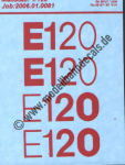 Nass-Schiebebilder: Sonderangebot Spur TT: Lokanschriften für E120 rot; Artikel-Nummer: 19155