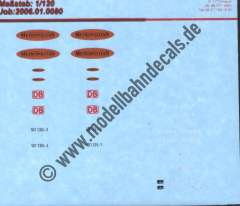 Nass-Schiebebilder: Sonderangebot Spur TT: Komplettbeschriftung für Metropolitan Lok 101 130-2 oder 101 131-1; Artikel-Nummer: 19162